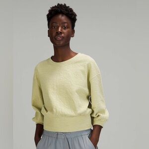 Lululemon Textured Crewneck Sweater, dew green, size 6